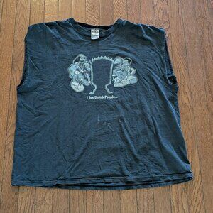 Simpsons Sixth Sense Parody 'I See Dumb People' Sleeveless T-Shirt - Size XXL